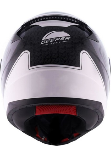 Rapid Deeper Mat Beyaz Siyah Kask