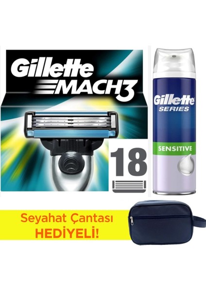 Fusion Proglide 14 Adet Yedek Bıçak + Gillette 250 ml + Köpük + Çanta