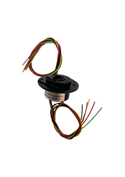 Ikon Mile Geçmeli Slip Ring Döner Konnektör 6 Kanal 2 Amper, Kablolu Döner Mafsal, Iç Çap Ölçüsü 10MM