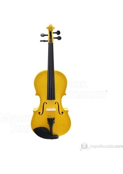 Keman 2/4 Metalik Sarı Tam Set Kalite Keman