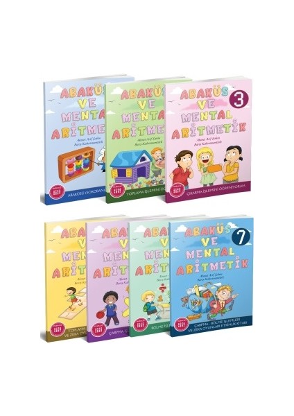 Abaküs ve Mental Aritmetik (Soroban, Toplama, Çıkartma, Çarpma, Bölme ve Etkinlikler) 7 Kitaplık Set