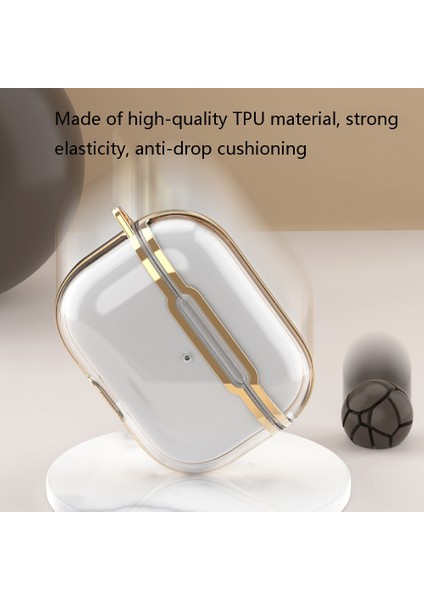 Airpods Pro Için Kulaklık Koruyucu Kabuk (Şeffaf Kırmızı + Siyah) (Yurt Dışından) modelleri