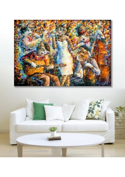 50X70 Orkestra Sanatsal Duvar Kanvas Tablo