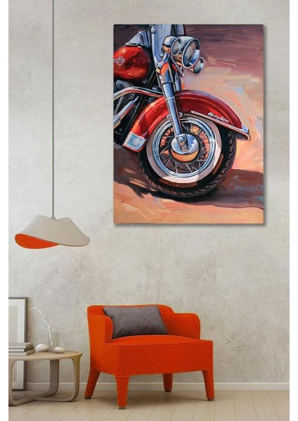 100X140 Dekoratif Harley Duvar Kanvas Tablo