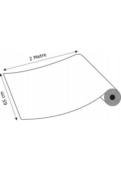 Renklendir Hayatını Mobilya Dolap Kaplama Folyosu Parlak Beyaz 65CM x 2 Metre