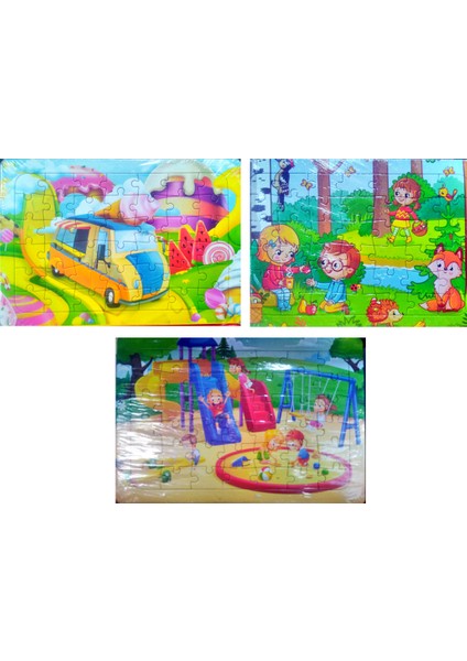 Eğitici Yapboz Puzzle Seti Hikayeli