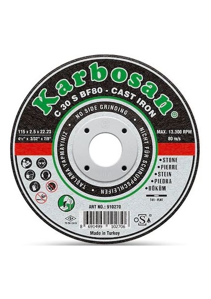 Mermer Kesici 180 mm 3 Adet