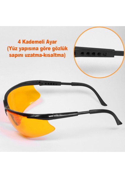 Dynamic Iş Güvenlik Gözlüğü Koruyucu Gözlük S600 Sarı