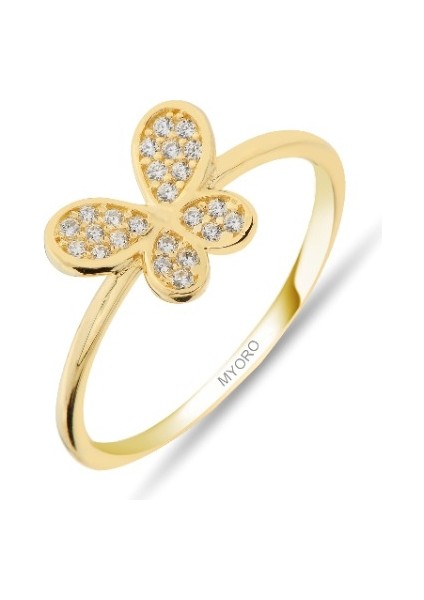 14 Ayar Altın Kelebek Yüzük