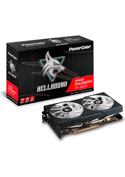 Hellhound RX6600 8gb 128BIT Gddr6 Pcı-Express 4.0 Ekran Kartı Axrx 6600 8gbd6-3dhl