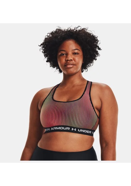Kadın Armour® Mid Çapraz Sırtlı Baskılı Spor Sütyeni 1361042-002 fiyatları