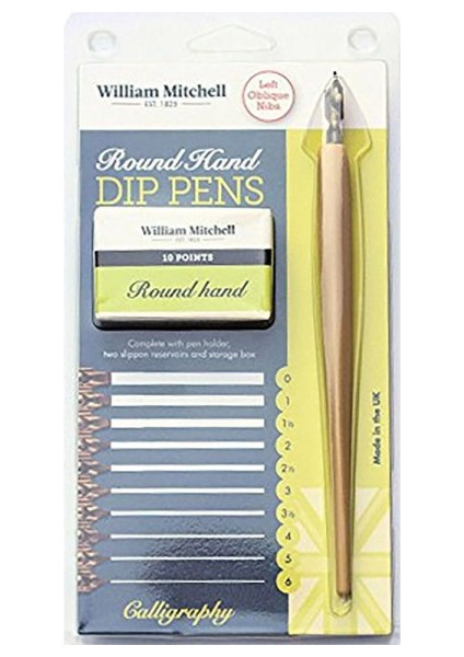 : Round Hand Dip Pens : 10 Uç (Sol El - Oblique)