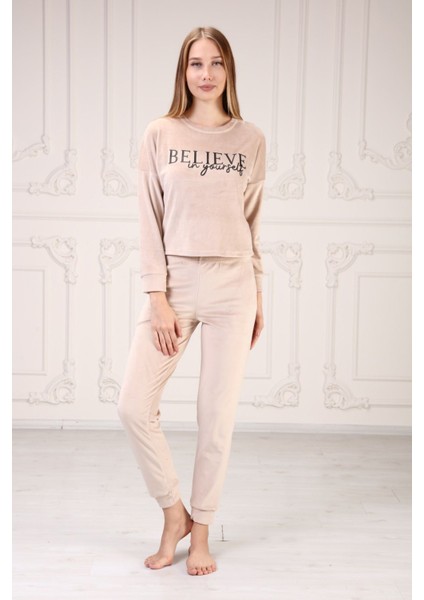 Kadife Kadın Pijama Takım