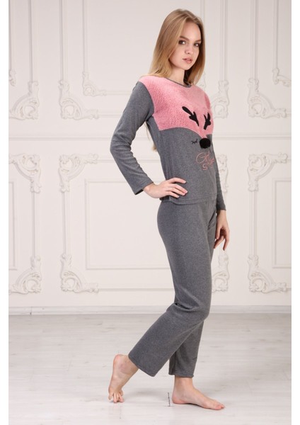 Baskılı Interlok Kadın Pijama Takım