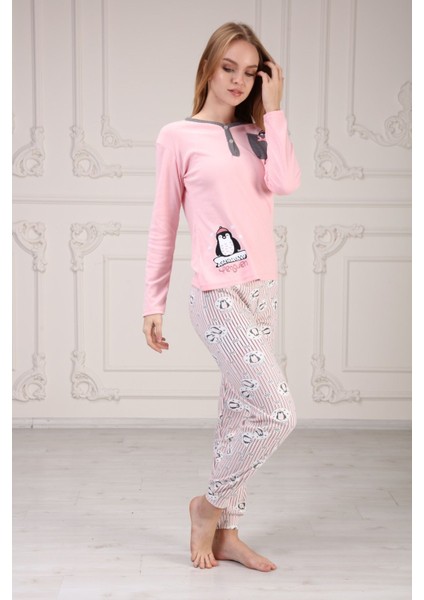Penguen Baskılı Pijama Takım