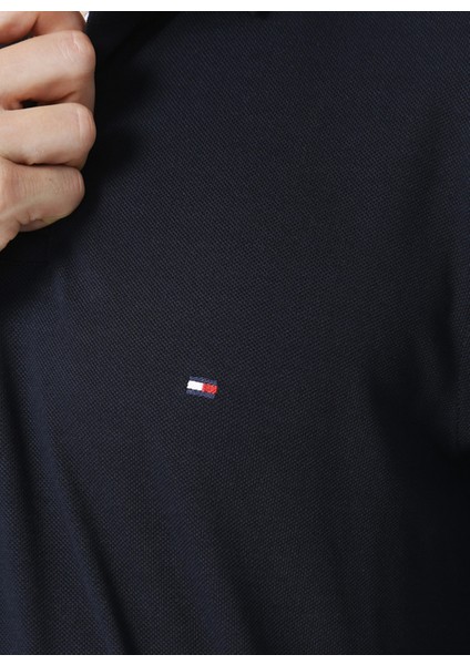 Polo Yaka Regular Fit Düz Mavi Erkek T-Shirt