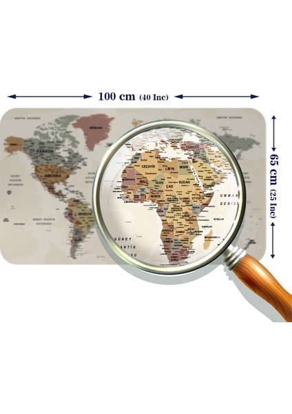 Türkçe Eğitici Ülke ve Başkent Okyanus Detaylı Atlası Dekoratif Dünya Haritası Duvar Sticker 3838 fiyatları
