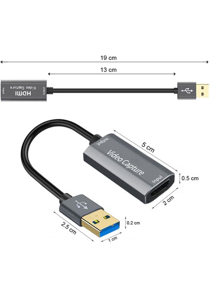 USB 3.0 HDMI Video Capture Video Kayıt Ekran Aktarma Adaptörü - AL2622