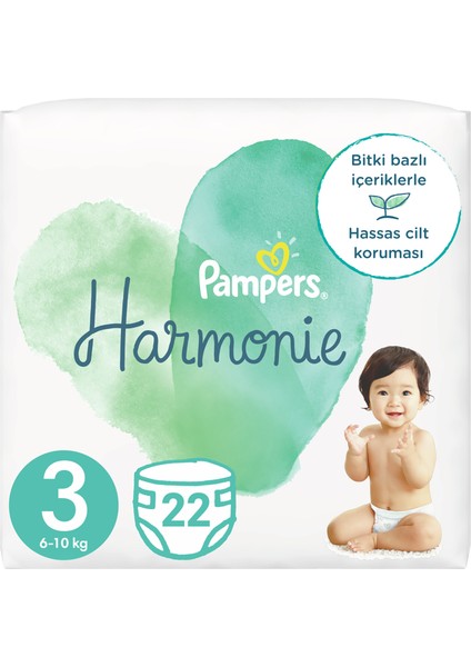 Harmonie Bebek Bezi 3 Beden 22 Adet