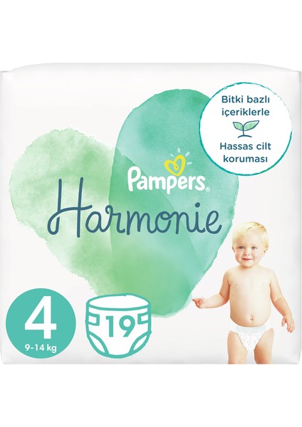 Harmonie Bebek Bezi 4 Beden 19 Adet