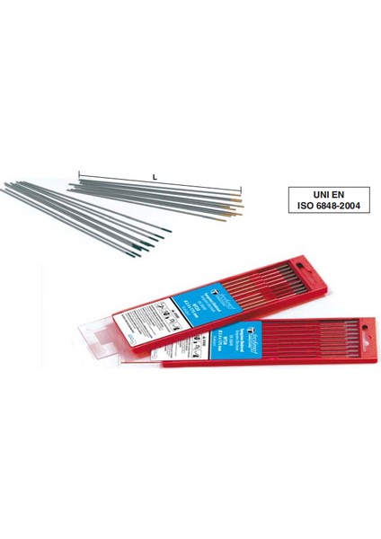 Tungsten Elektrod WT20 Kırmızı 2.40 x 175 mm