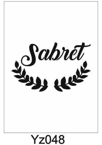 YZ-048 Yazı Desenler Stencil Şablon 25 x 25 cm