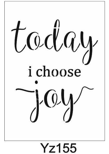 Yazı Desenler Stencil Şablon 21 x 30 cm YZ-155