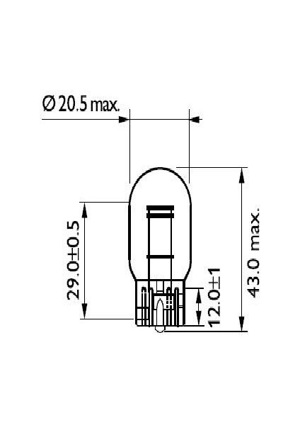 21 Watt Dipsiz Stop Çift Flament Ampul Seti