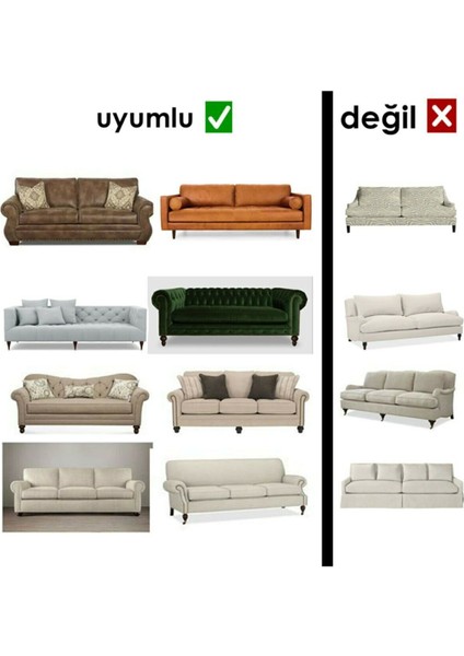 Jakarlı Lastikli Esnek Yıkınabilen 3+3+1+1 Koltuk Örtüsü Koltuk Kılıfı Jakarlı