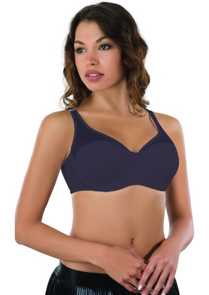 Lacivert Emay 167 B Tül Push Up Toparlayıcı Sütyen