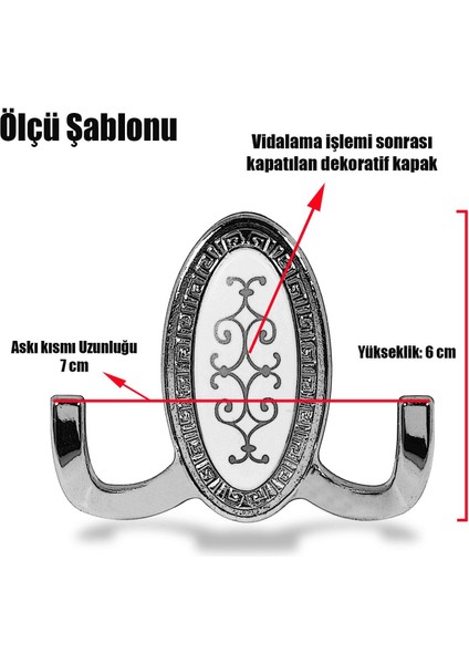 BADEM10 Seçil Vestiyer Duvar Askısı Dolap Elbise Askılığı Antik Sarı Askı