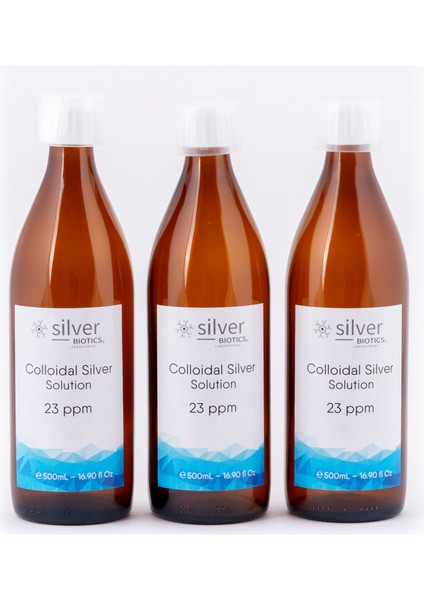 23 Ppm 1500 ml Cam Şişe + Cam Damlalık ve Cam Nazal Sprey Hydrasense Kolloidal Gümüş Suyu