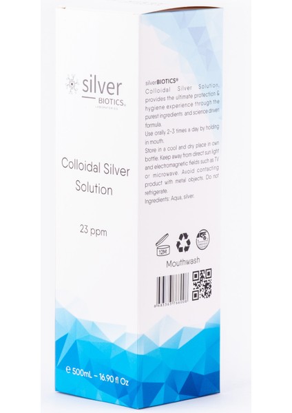 23 Ppm 1500 ml Cam Şişe + Cam Damlalık ve Cam Nazal Sprey Hydrasense Kolloidal Gümüş Suyu