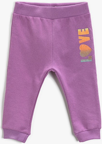 Baskılı Eşofman Altı Pamuklu