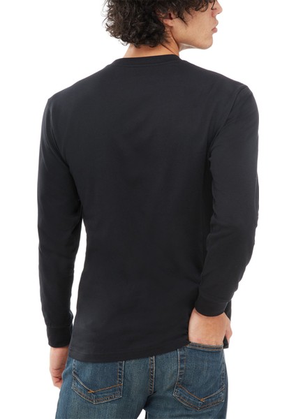 Erkek Bisiklet Yaka Siyah Sweatshirt