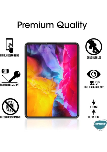Apple iPad Pro 12.9'' 2021 5. Nesil (A2378-A2461-A2379-A2462) Temperli Cam Ekran Koruyucu