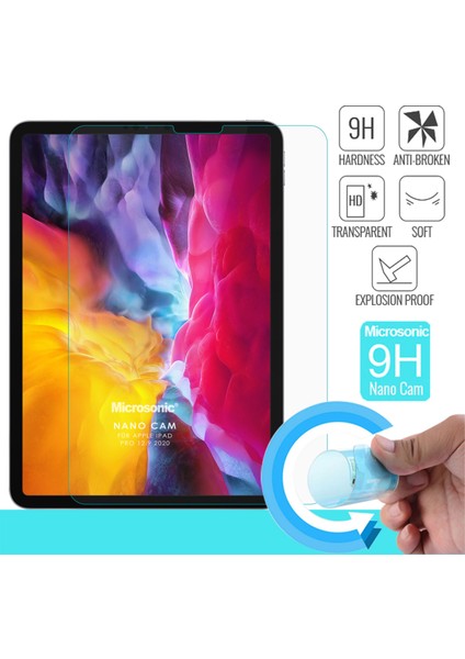 Apple iPad Pro 12.9'' 2021 5. Nesil (A2378-A2461-A2379-A2462) Nano Cam Ekran Koruyucu