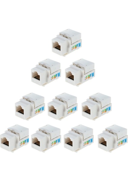 10 Adet Kedi 6 / 5e Keystone Ethernet Ağ Lan Ağ Modülü 8P8C (Yurt Dışından)