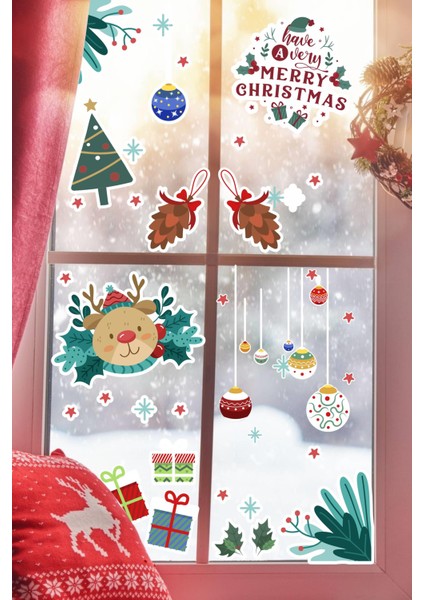Yılbaşı Sticker Merry Christmas Yılbaşı Süsleri Stickerları
