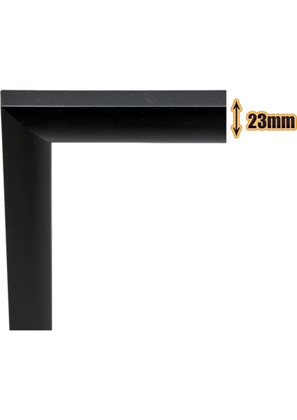 MİXEFOR Boş Çerçeve - 35CM x 50CM Iç Ölçü -Renk SİYAH -Arka Yüzey 3mm Mdf- Ön yüzey Kırılmaz parlama yapmayan Antireflektif