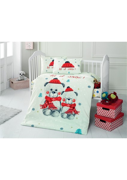 Bebek Nevresim Takımı %100 Pamuk / Snow