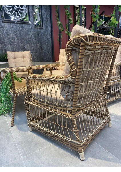 Rattan El Örgüsü Bahçe Mobilya Seti: Doğanın Zarafeti, Konforun Adı!