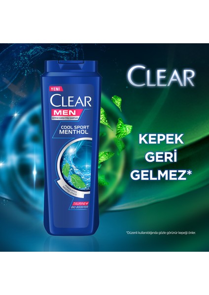 Men Cool Sport Menthol Şampuan 600 ML + Clear Men Cool Sport Menthol Şampuan 180 ML 2'li Set