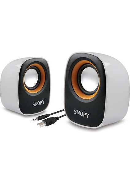 Sn-120 2.0 Beyaz/Turuncu Usb Speaker