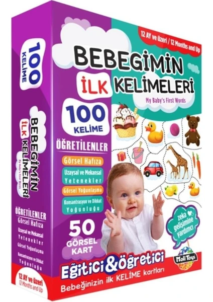 Moli Toys Bebeğimin Ilk 100 Kelime Kartları 8681511001575