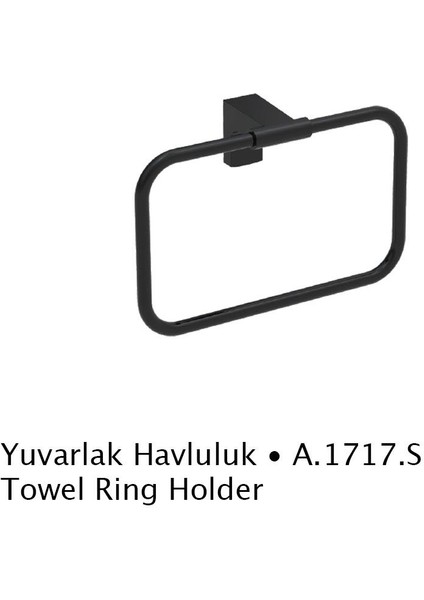 Deppot F1 Mat Siyah Yuvarlak Havluluk A1717S