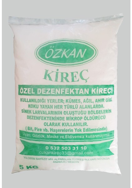 Özkan Sönmemiş Toz Kireç 5 kg