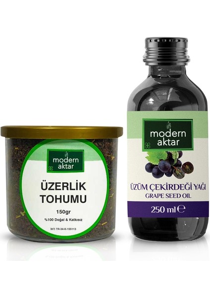 Üzerlik Tohumu 150 gr + Üzüm Çekirdeği Yağı 250 ml 2'li Set