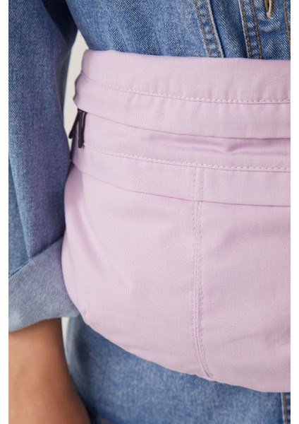 Lila Omuz Askılı Kumaş Spor Çanta modelleri