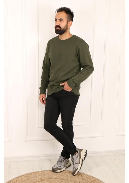 Erkek Uzun Kollu Pamuklu Sweatshirt 22160 fiyatları